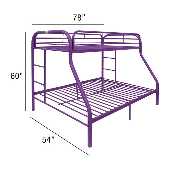 Purple Twin Over Full Size Bunk Bed Image 5