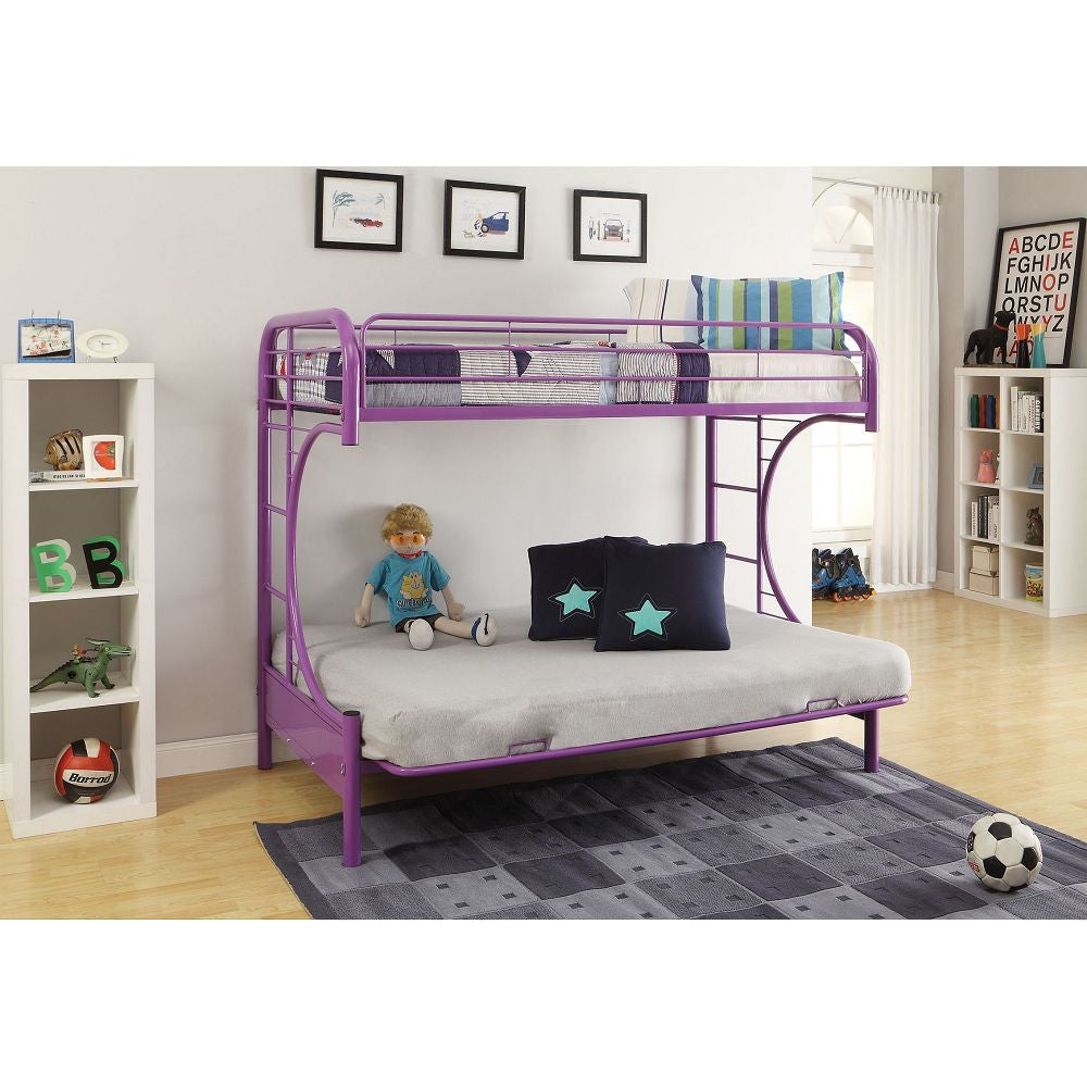 Purple Twin Over Full Futon Bunk Bed Image 1