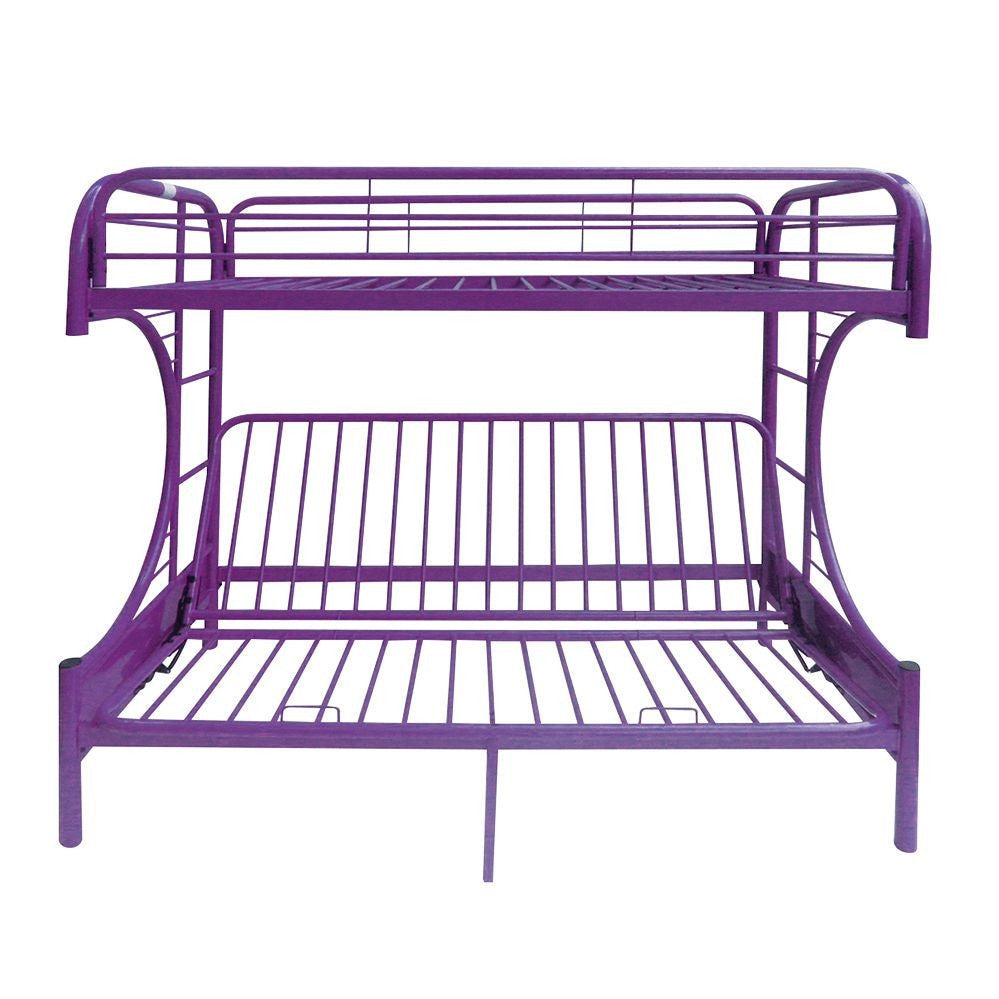 Purple Twin Over Full Futon Bunk Bed Image 2