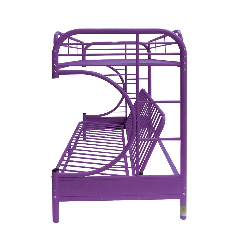 Purple Twin Over Full Futon Bunk Bed Image 4