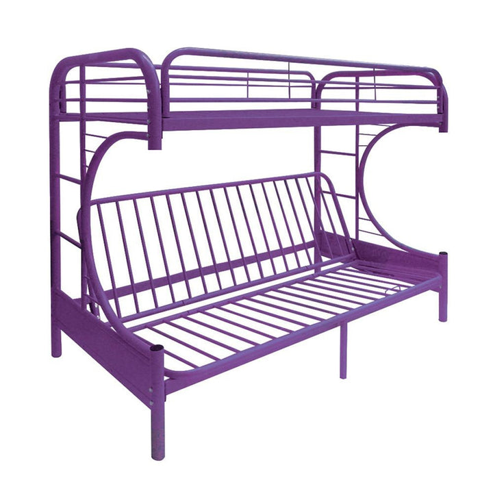 Purple Twin Over Full Futon Bunk Bed Image 5