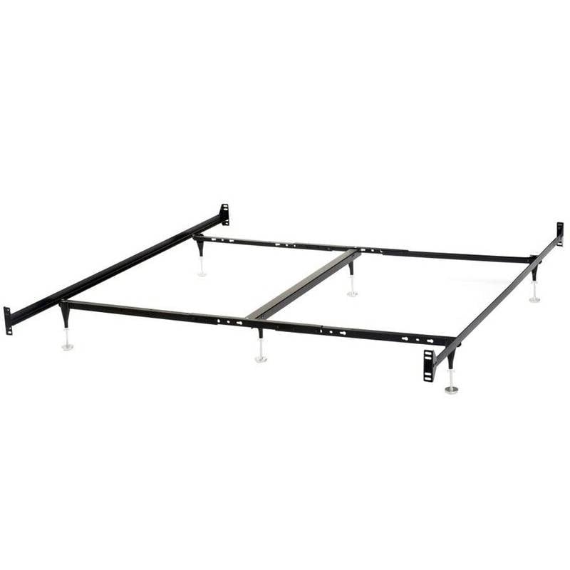 Queen Metal Bed Frame with Bolt-on Headboard Footboard Brackets Image 1