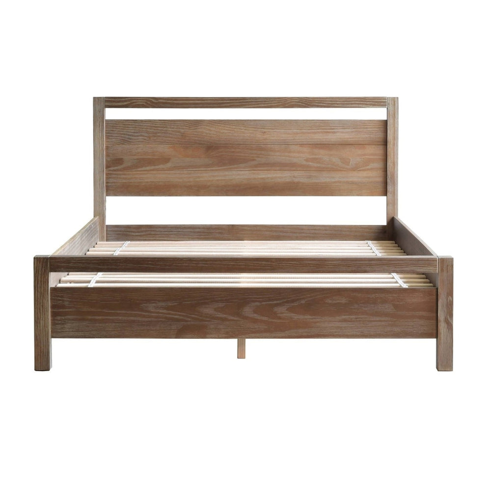 Queen Size FarmHouse Traditional Rustic Pine Platform Bed Image 2