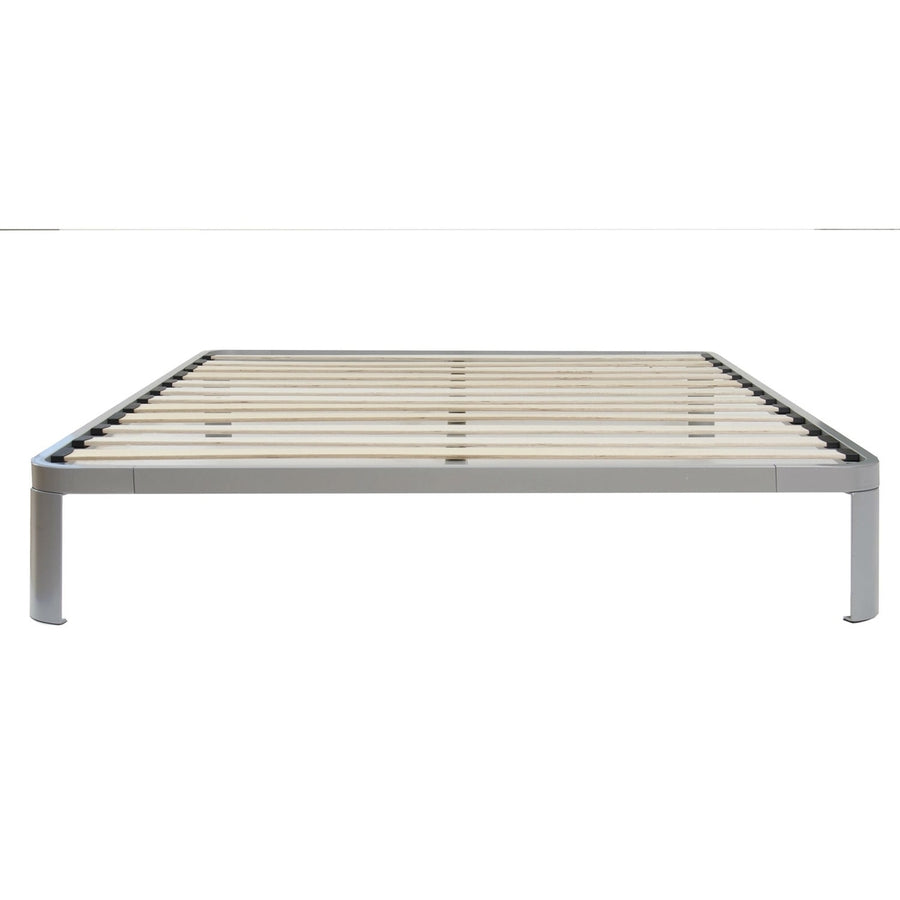 Queen size Luna Metal Platform Bed Frame with Wood Slats Image 1