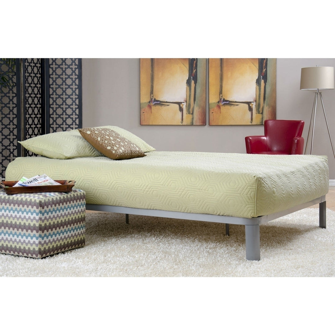 Queen size Luna Metal Platform Bed Frame with Wood Slats Image 3