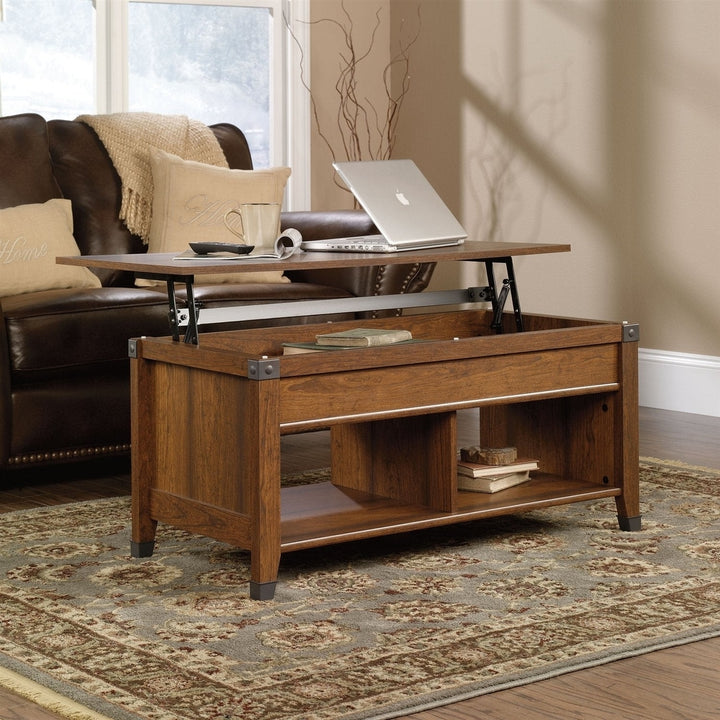 Lift-Top Coffee Table in Washington Cherry Finish Image 1