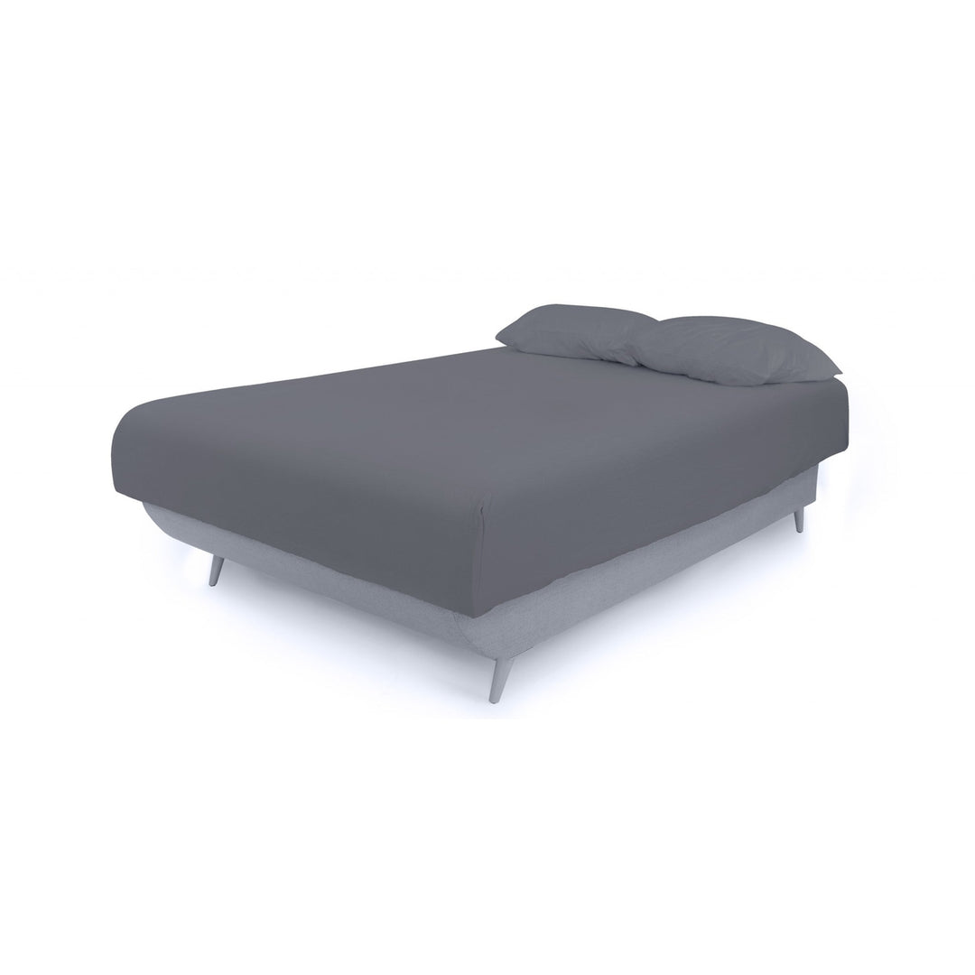 Light Gray Full Adjustable Upholstered Polyester No Bed Frame with Mattress Image 8