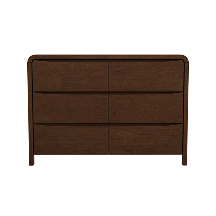 Lionel Mid Century Modern Solid Wood 6-Drawer Dresser Image 6