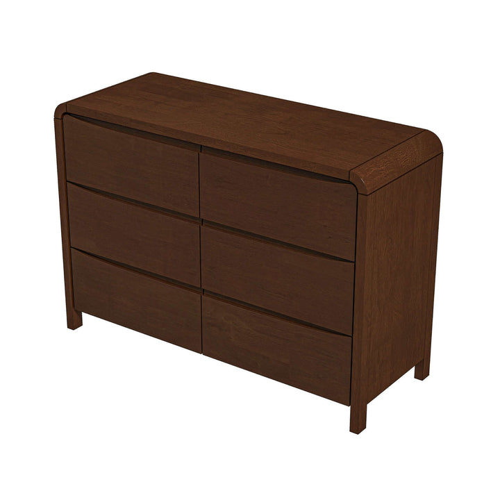 Lionel Mid Century Modern Solid Wood 6-Drawer Dresser Image 7