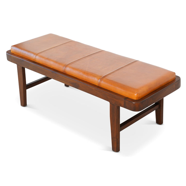 Maddox Bench (Tan Leather) Image 1