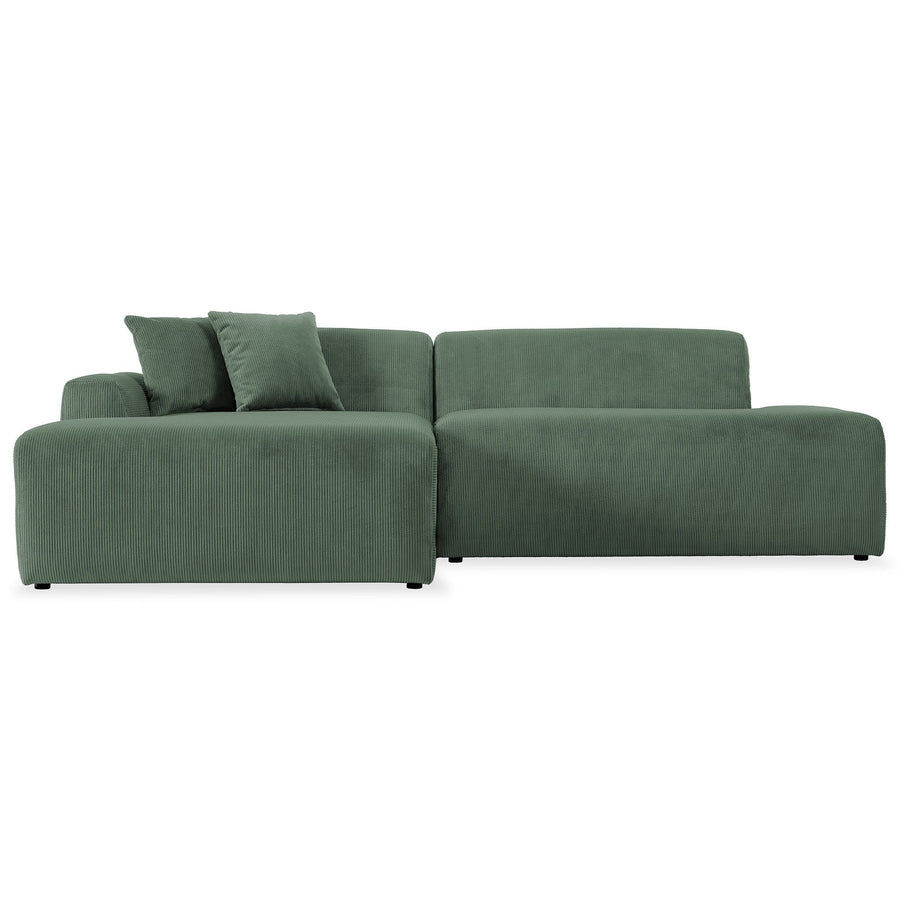 Mar Sectional Green Velvet Sofa (Left Facing) Image 1