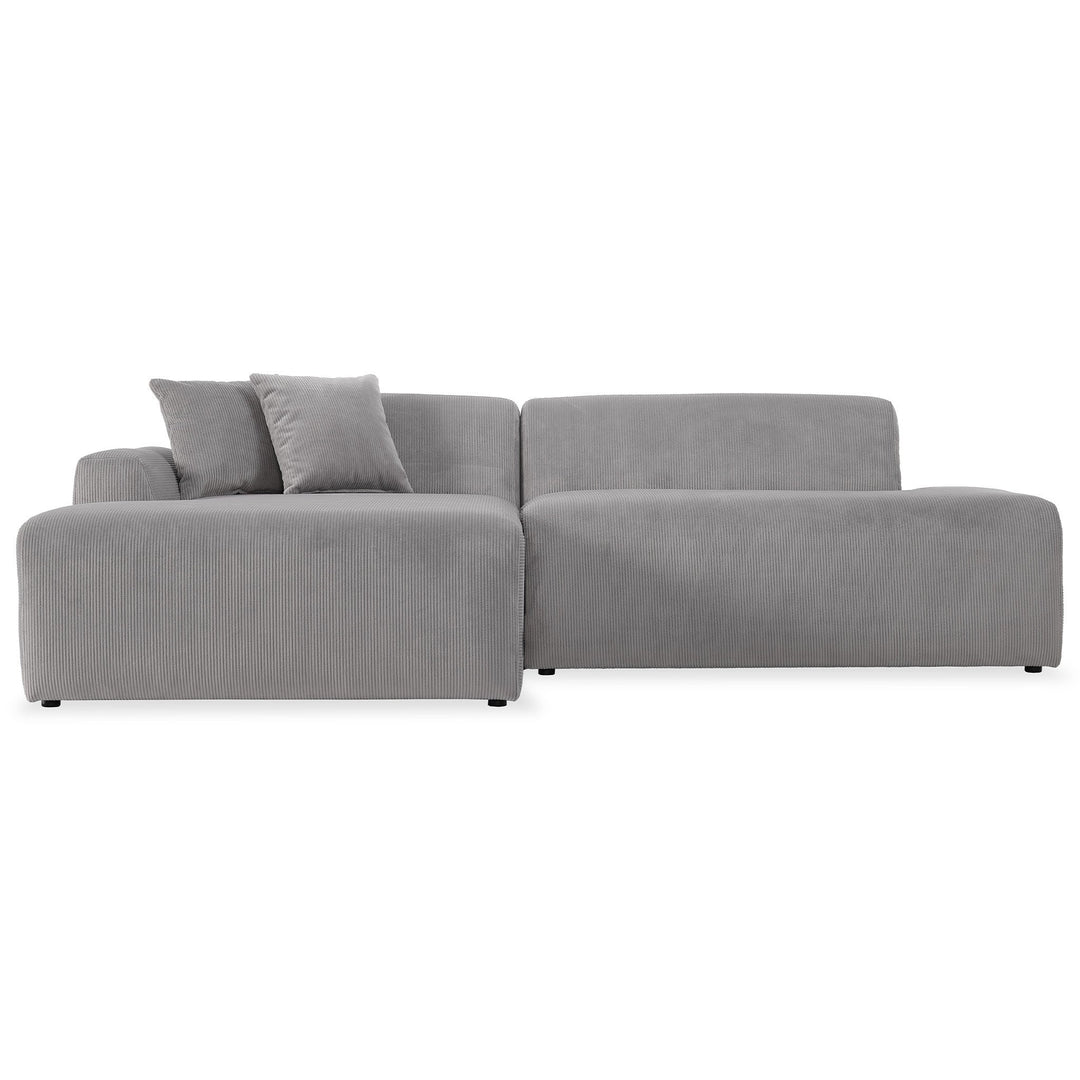 Mar Sectional Grey Velvet Sofa (Left Facing) Image 1