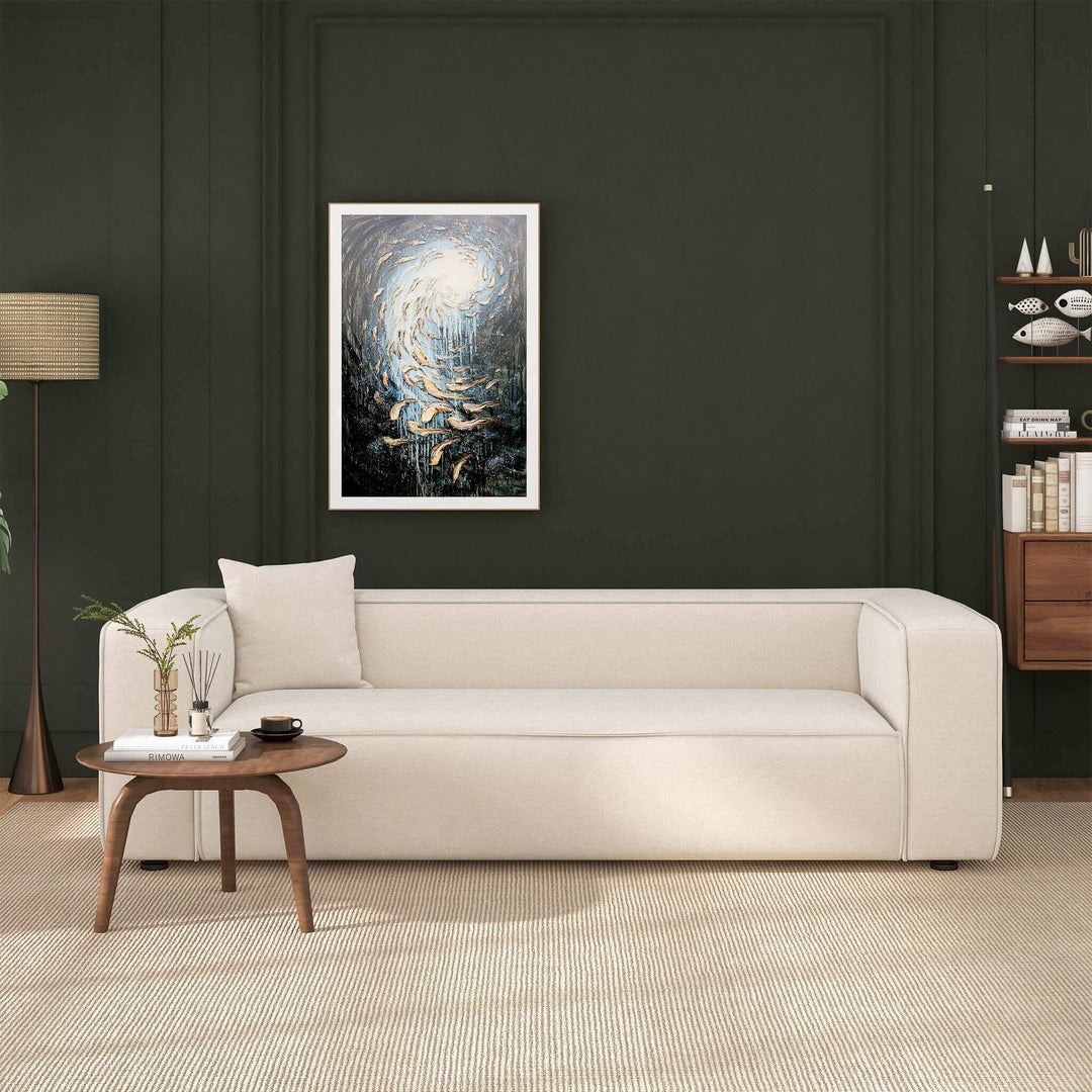 Marshall Modern Cream Boucle Sofa Image 1