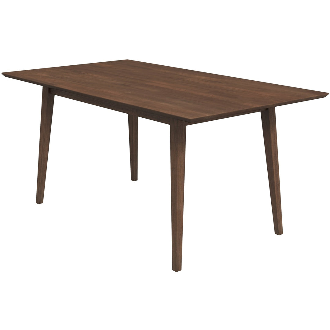 Mary Modern Style Solid Wood Rectangular Dining Kitchen Table 63" Image 4