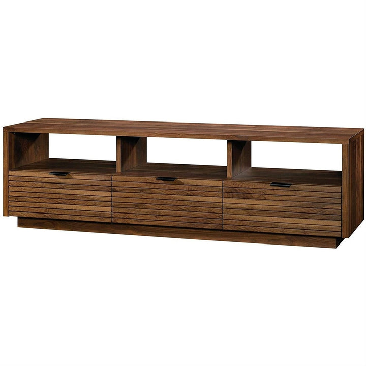 Modern Walnut Finish TV Stand Entertainment Center - Fits up to 70-inch TV Image 2