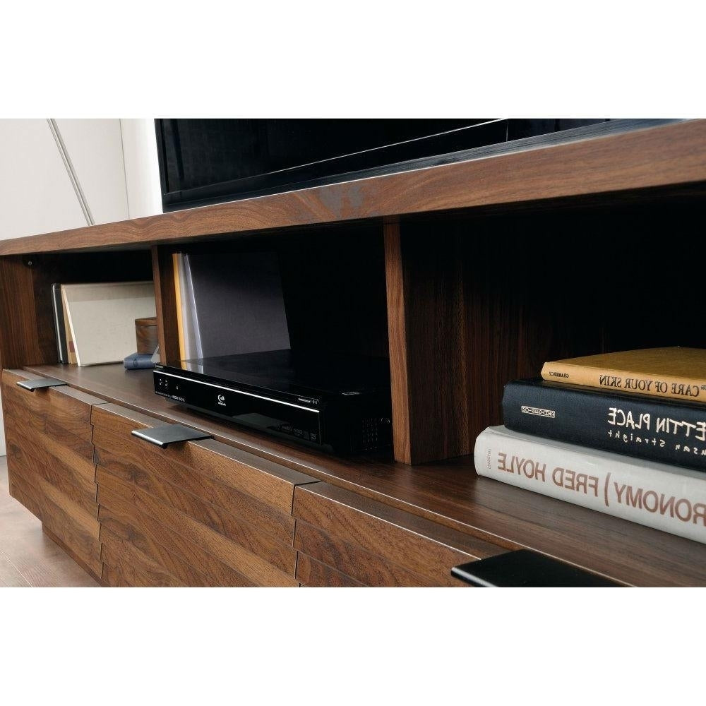 Modern Walnut Finish TV Stand Entertainment Center - Fits up to 70-inch TV Image 5