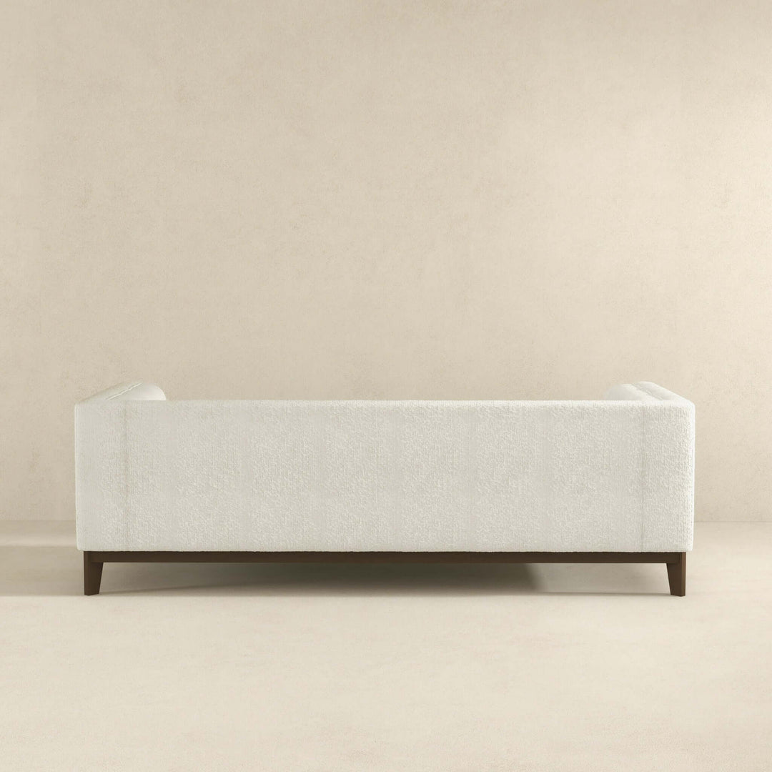 Melissa Mid-Century White Boucle Modern Sofa Image 6