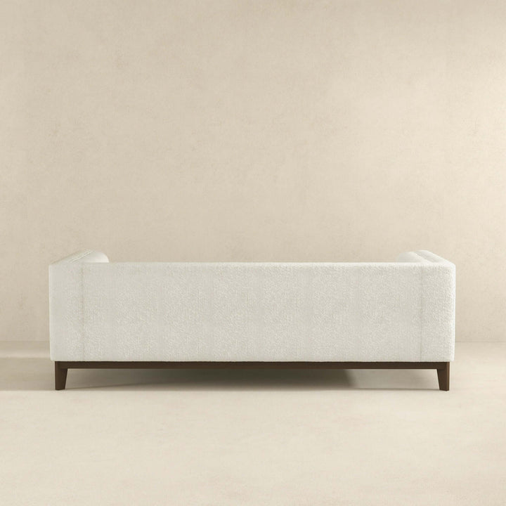 Melissa Mid-Century White Boucle Modern Sofa Image 6