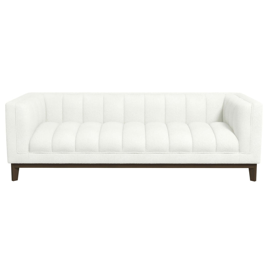 Melissa Mid-Century White Boucle Modern Sofa Image 7