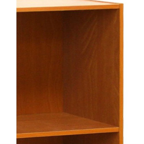 Modern 3-Shelf Bookcase in Light Cherry Wood Finish Image 4