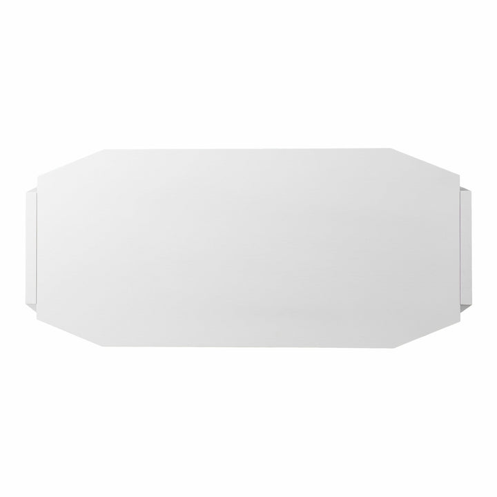 Metallic White Modern Writing Desk Image 8