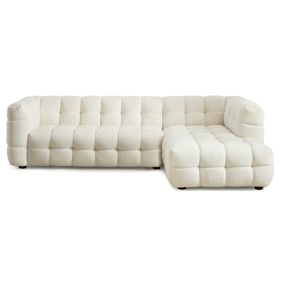 Morrison Right Sectional Sofa (Cream Boucle) Image 1