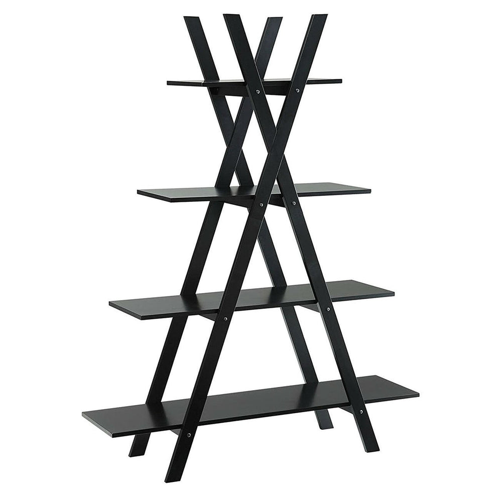 Modern A-Frame 4-Shelf Bookcase Bookshelf Display Shelves Image 2