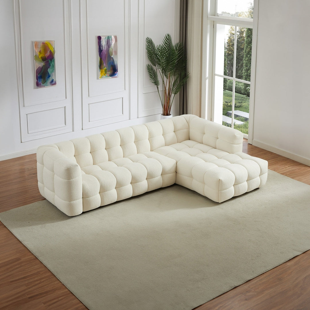 Morrison Right Sectional Sofa (Cream Boucle) Image 3