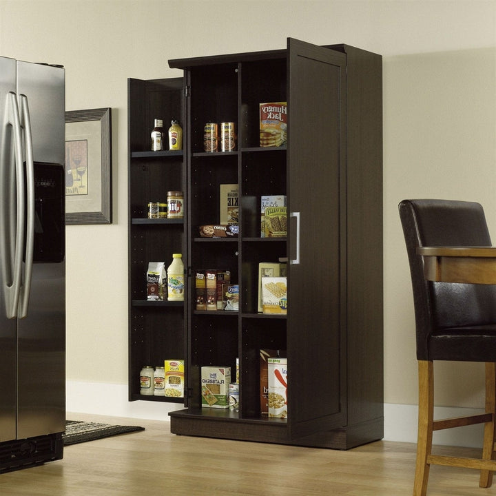 Multi-Purpose Living Room Kitchen Cupboard Storage Cabinet Armoire in Brown Image 3