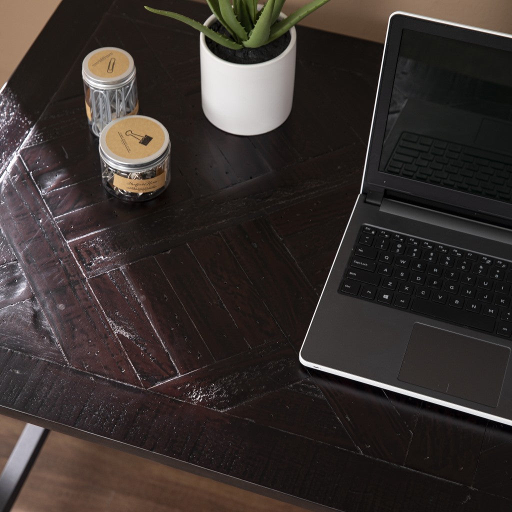 Natural Black Reclaimed Wood Desk Image 2