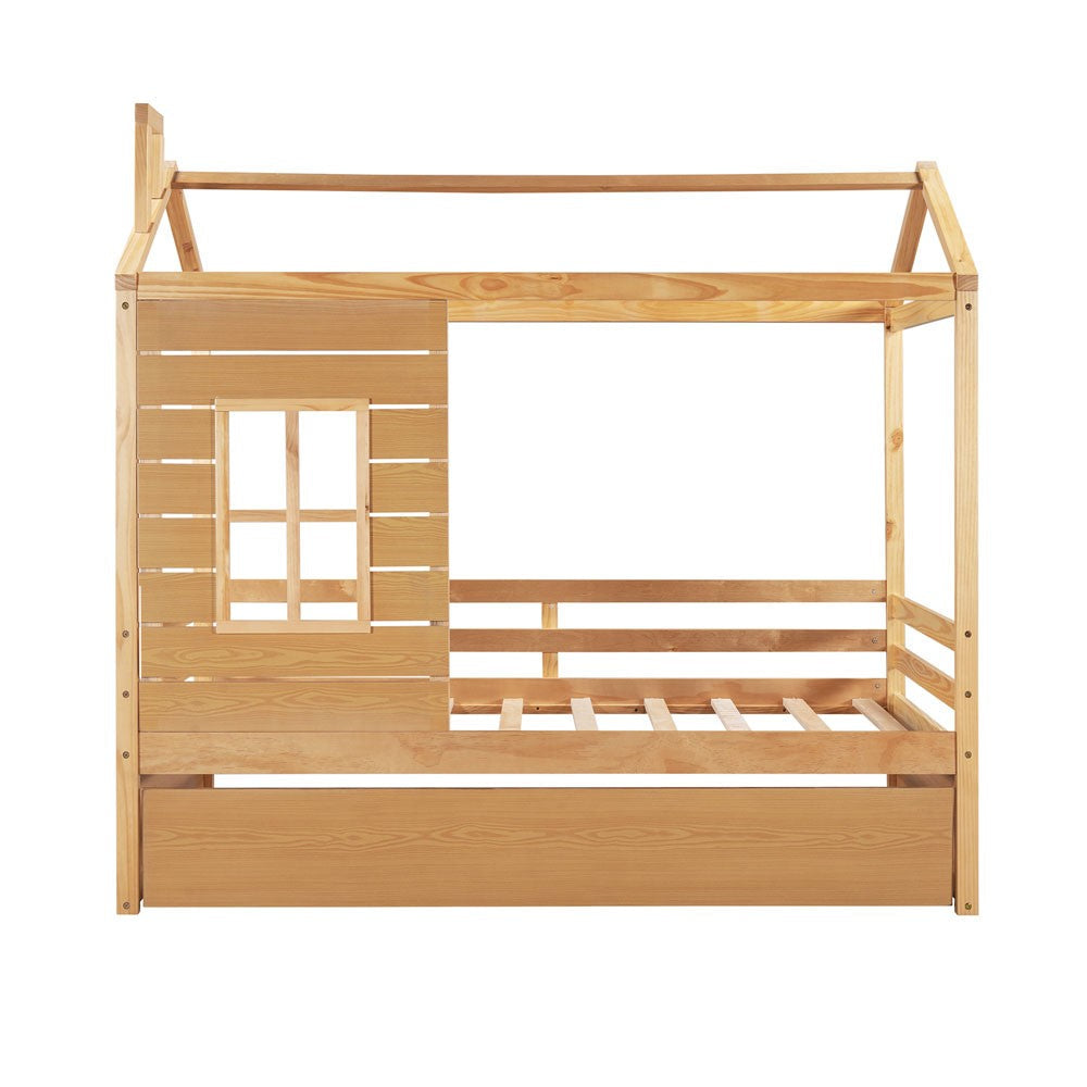 Natural Twin Bed with Trundle Image 4