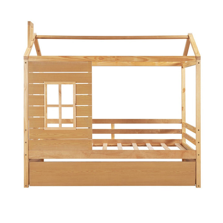 Natural Twin Bed with Trundle Image 4