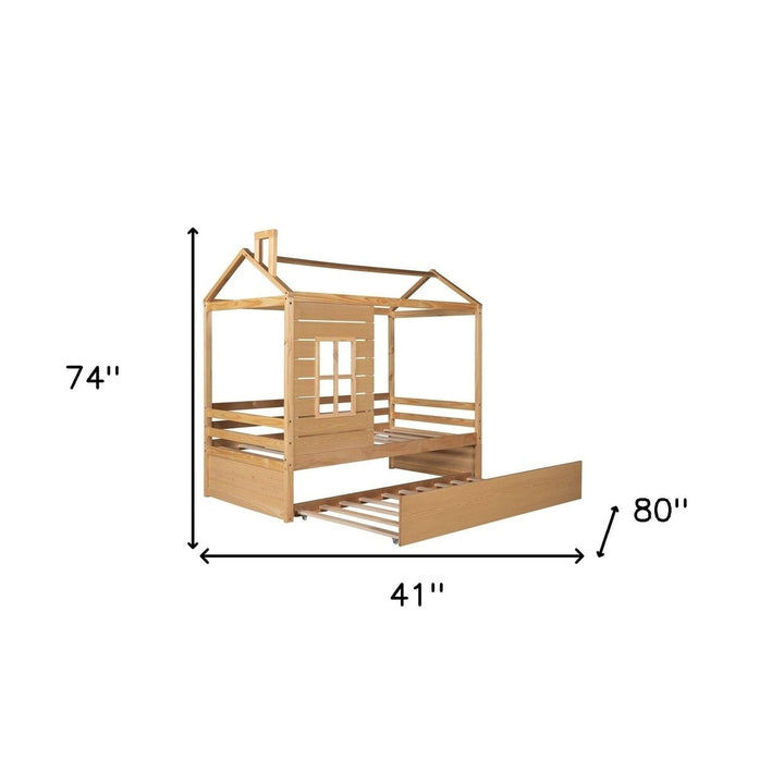 Natural Twin Bed with Trundle Image 8