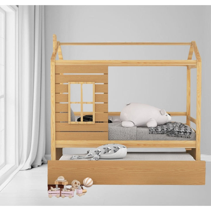 Natural Twin Bed with Trundle Image 9