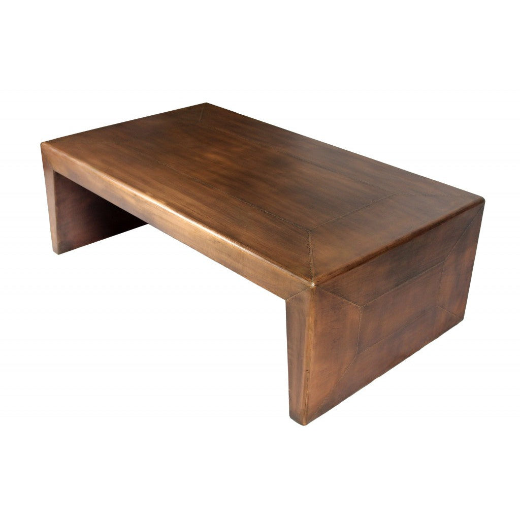 Modern Copper Tone Coffee Table Image 2