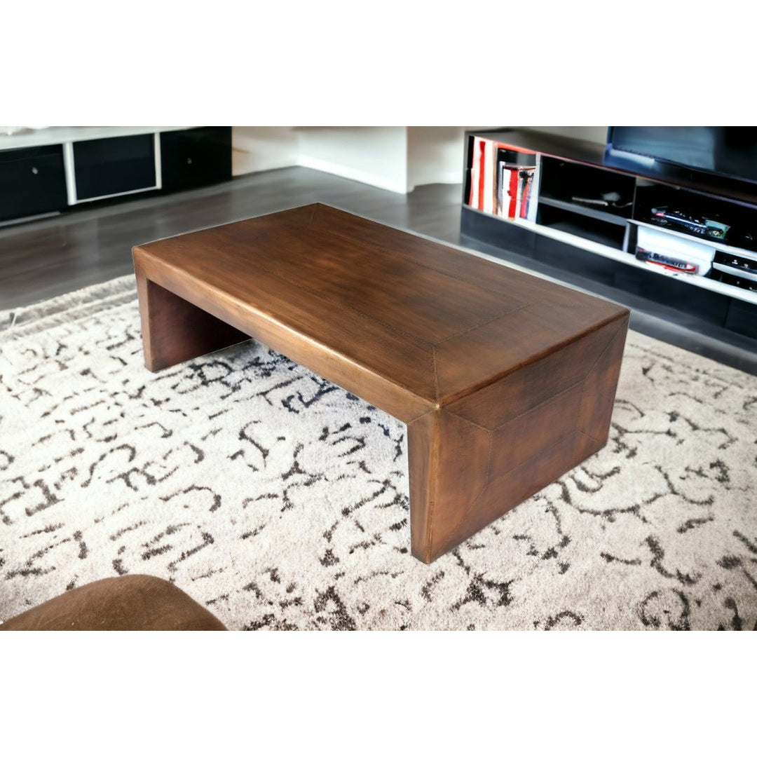 Modern Copper Tone Coffee Table Image 3