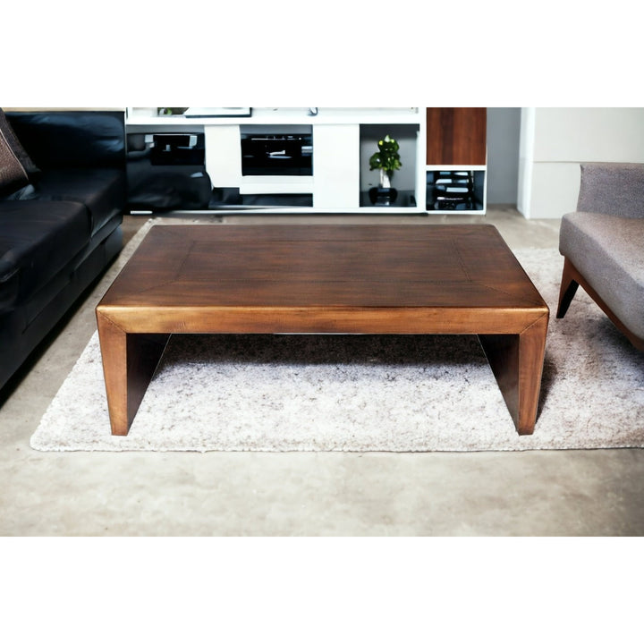 Modern Copper Tone Coffee Table Image 4