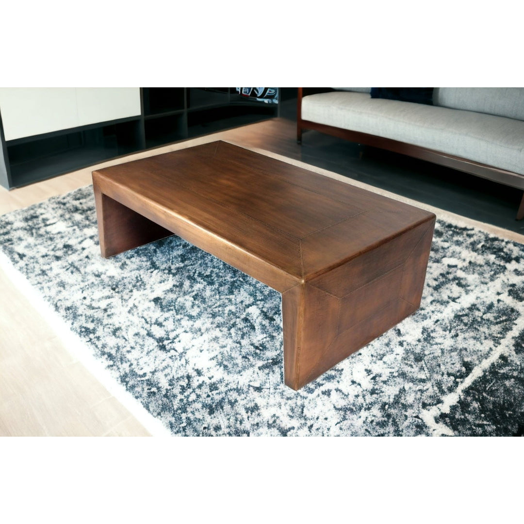 Modern Copper Tone Coffee Table Image 5