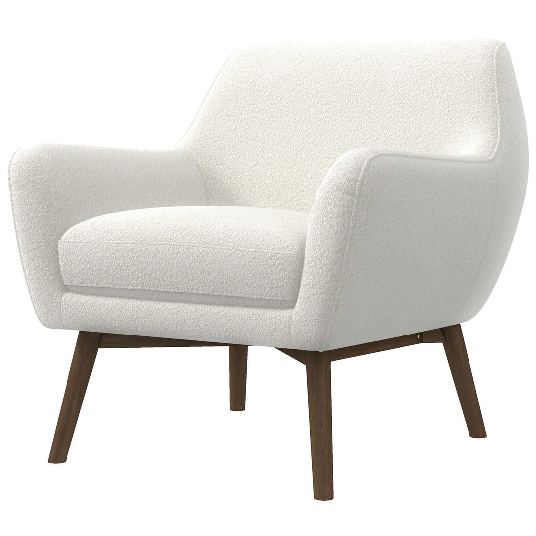 Panom White Boucle Lounge Chair Image 3