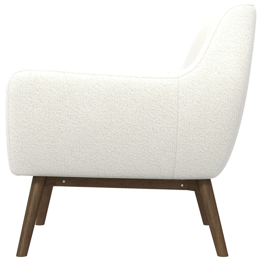 Panom White Boucle Lounge Chair Image 4