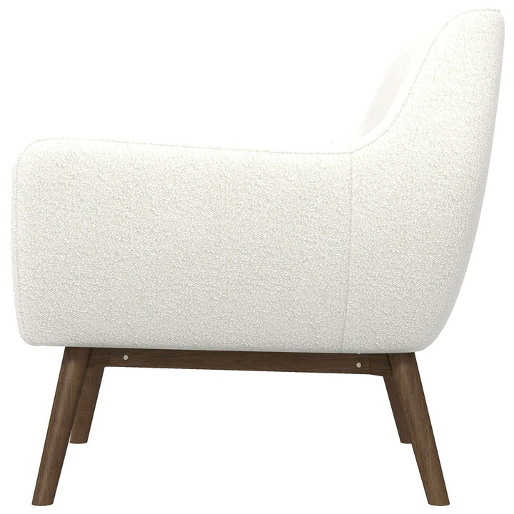 Panom White Boucle Lounge Chair Image 4