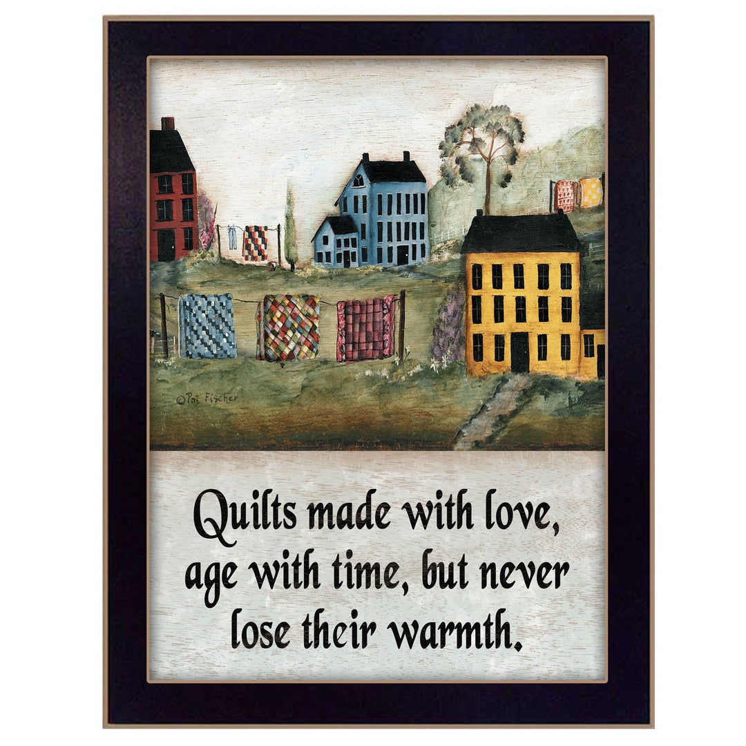 Quilts Made With Love Black Framed Print Wall Art Image 1