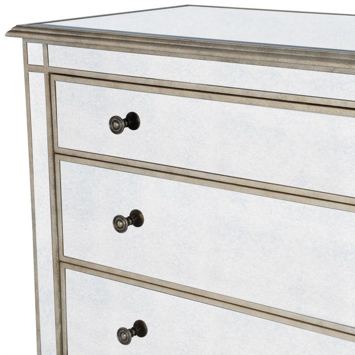 Rectangle Mirrored Three Drawer Console Storage Chest Image 8