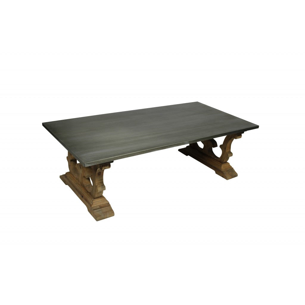 Rectangular Decorative Base Coffee Table Image 1