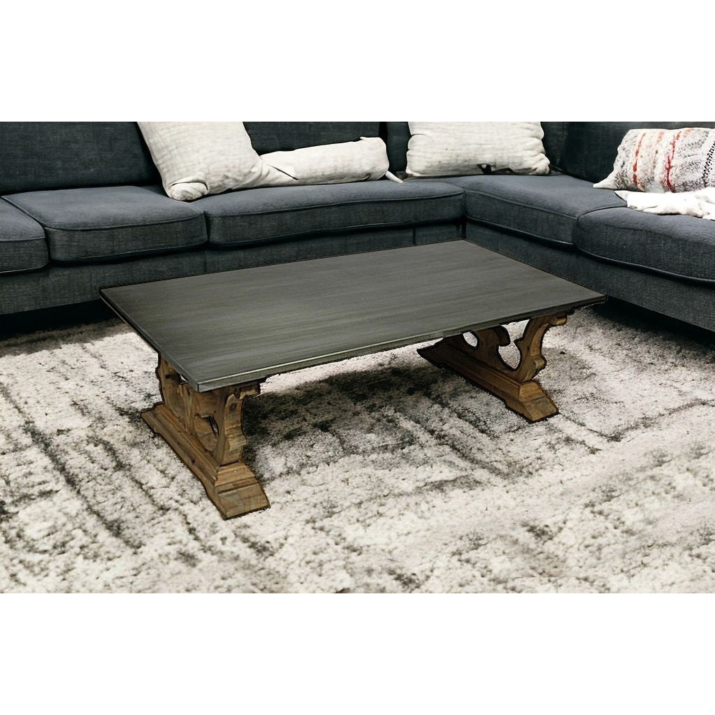 Rectangular Decorative Base Coffee Table Image 6