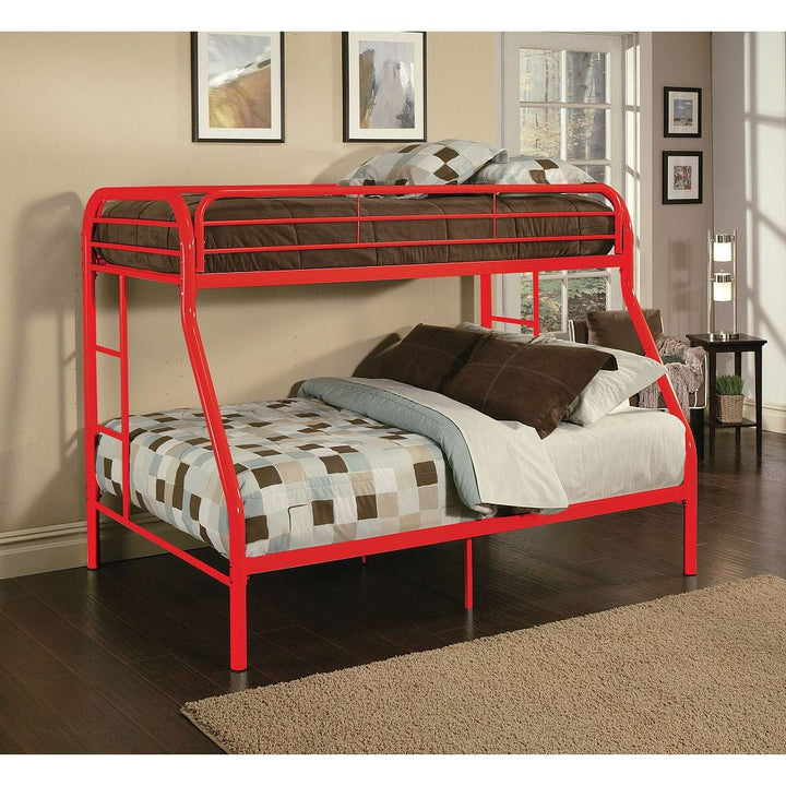 Red Twin Over Full Size Bunk Bed Image 4