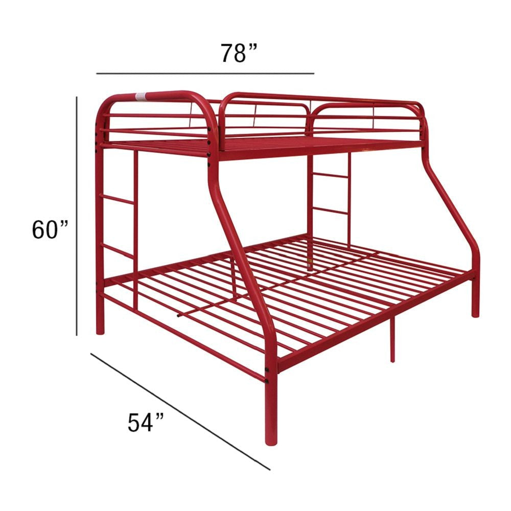 Red Twin Over Full Size Bunk Bed Image 5