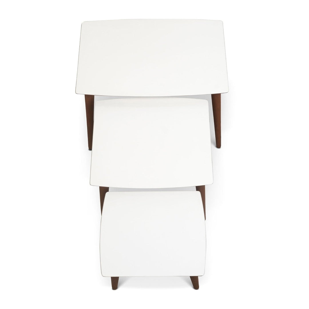 Ronald MDF Nesting Accent Tables In Cream (Set Of 3) Image 4