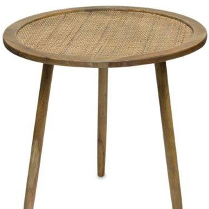 Set of Three 24" Brown Round End Tables Image 3