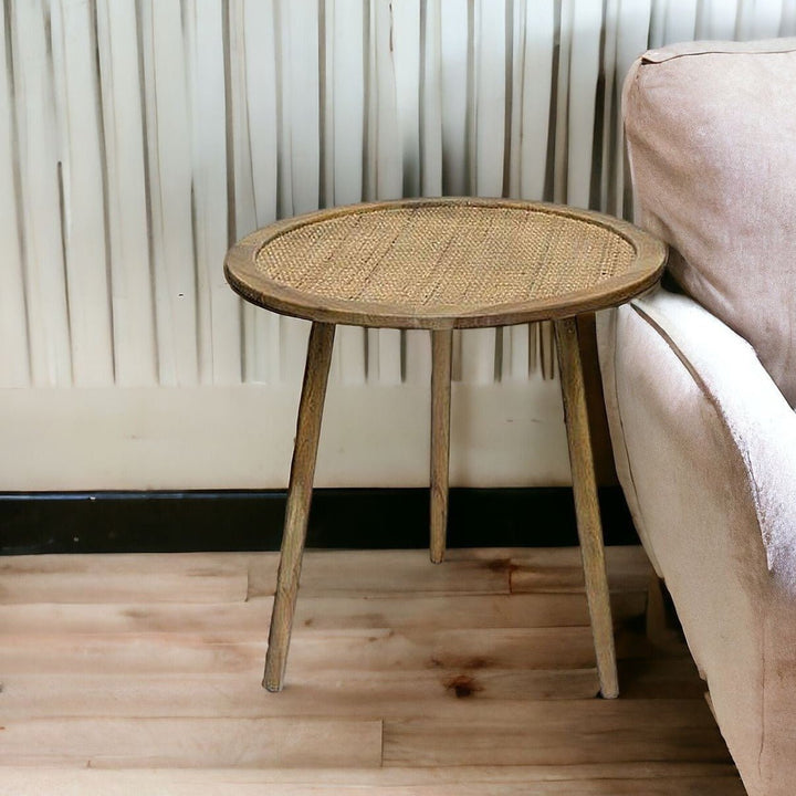 Set of Three 24" Brown Round End Tables Image 8